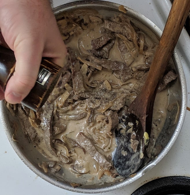 Fluffing the cooked basmati rice