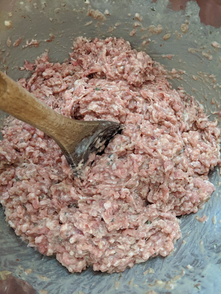 P&acirc;t&eacute; mixture before beating, loose texture