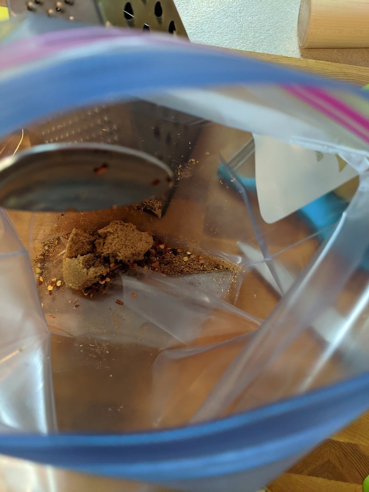 BBQ pork marinade fully combined