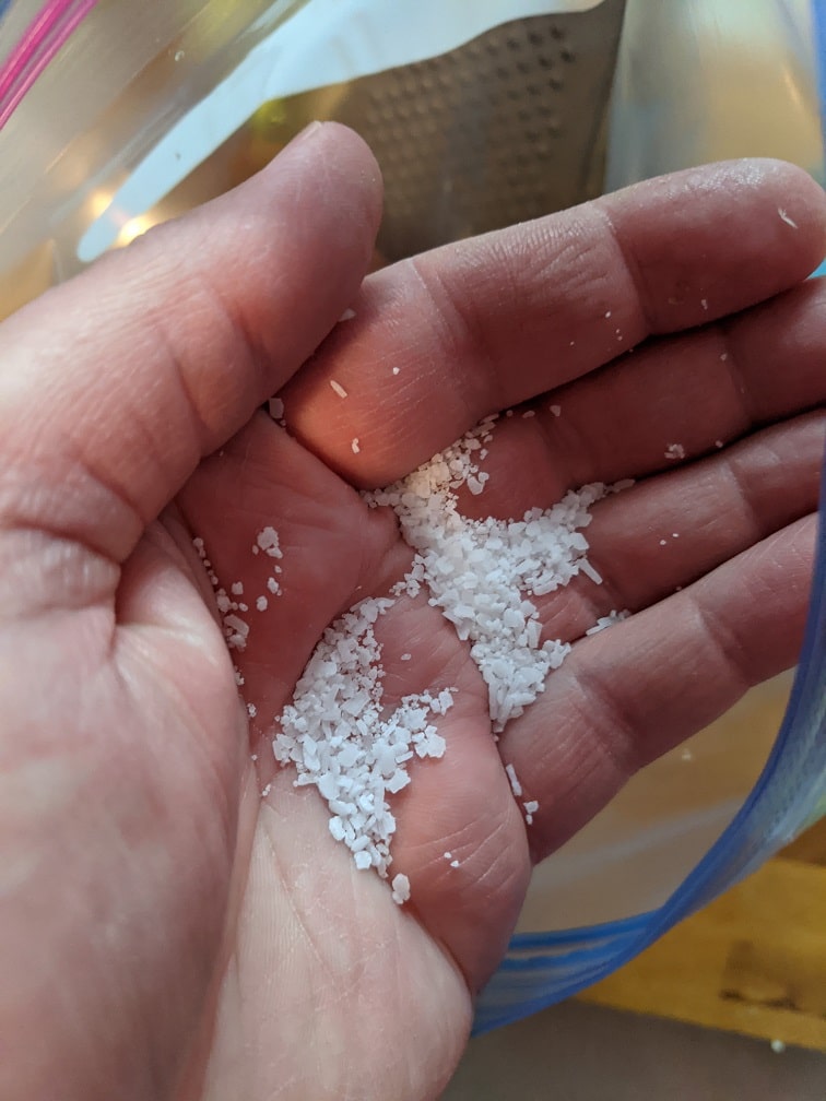 All marinade ingredients in the ziplock bag