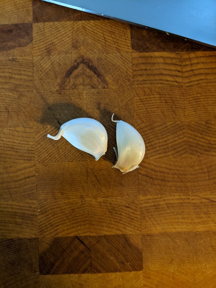 Sliced garlic and ginger for added flavour