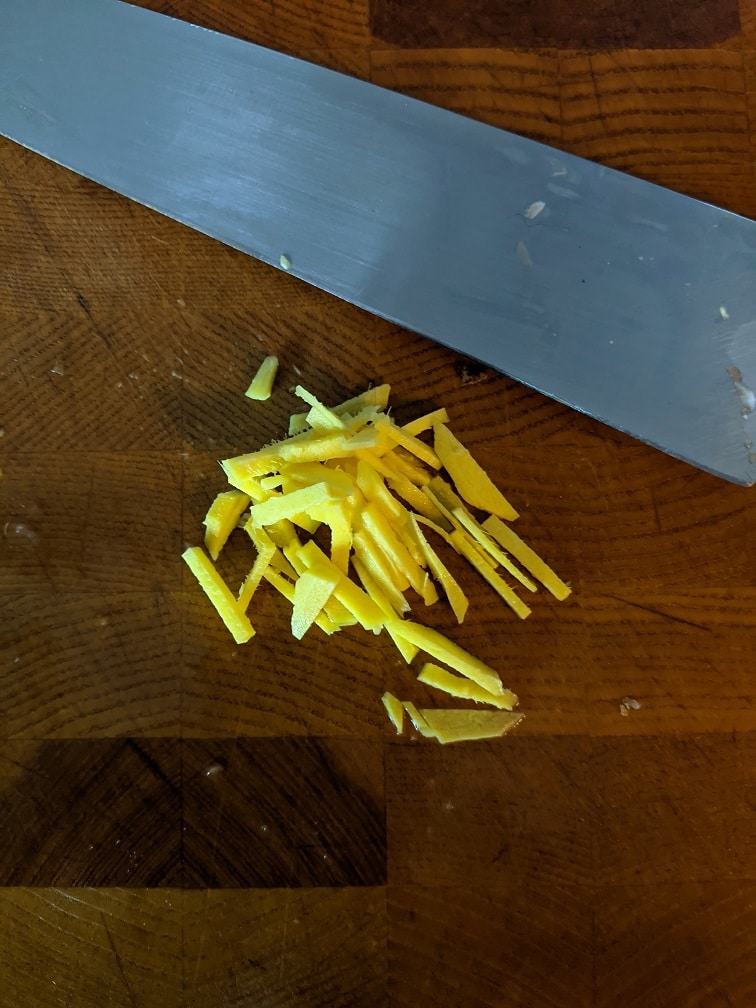 All vegetables prepped and ready for the wok