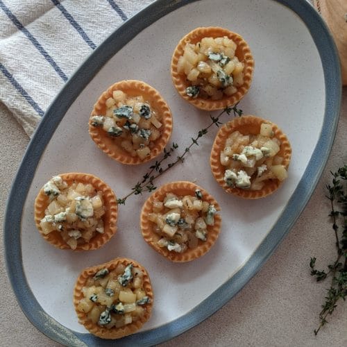pear and blue cheese tarts