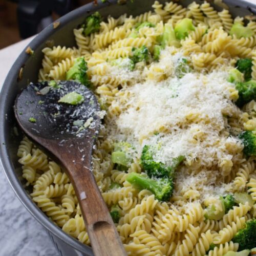 Pasta with broccoli and parmesan