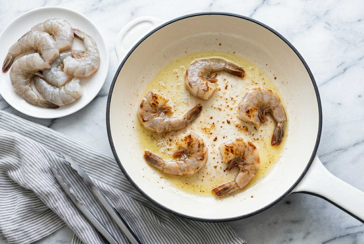 20minute shrimp scampi pasta for two step 1