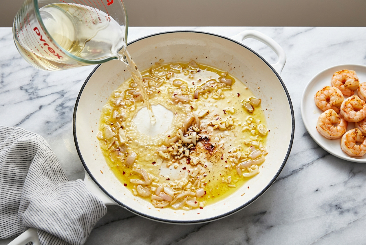 20minute shrimp scampi pasta for two step 2