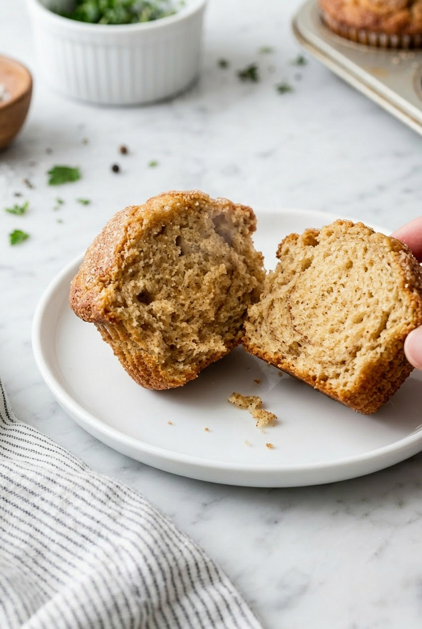 applesauce muffins close up