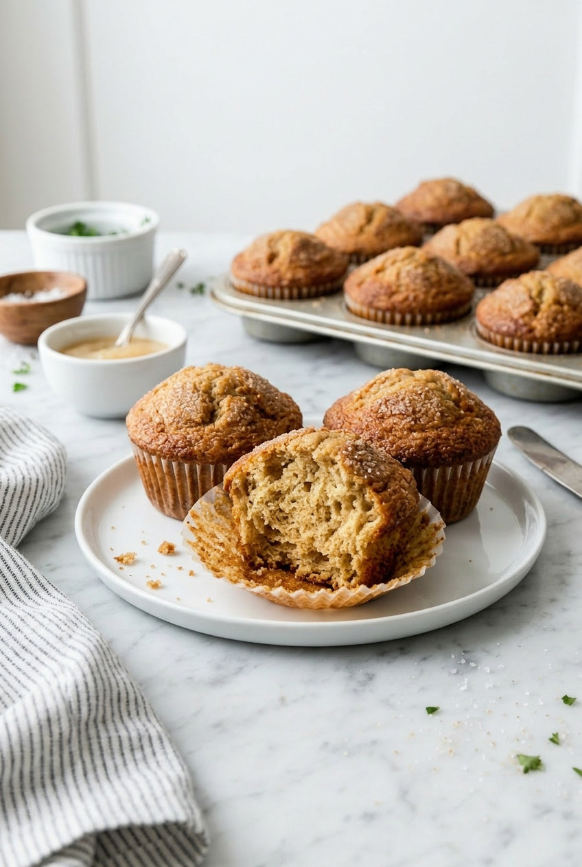 applesauce muffins side view