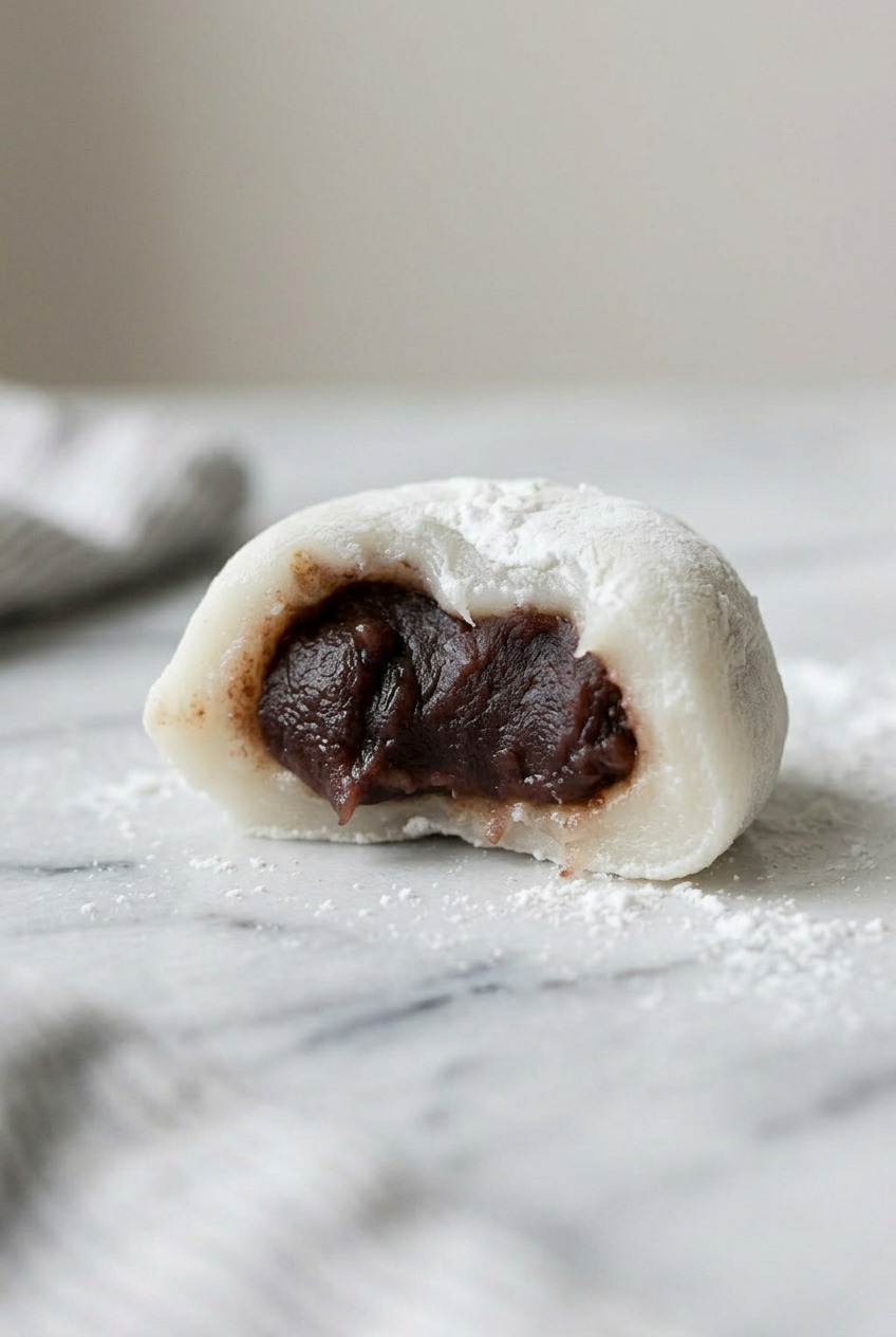 sweet mochi recipe close up