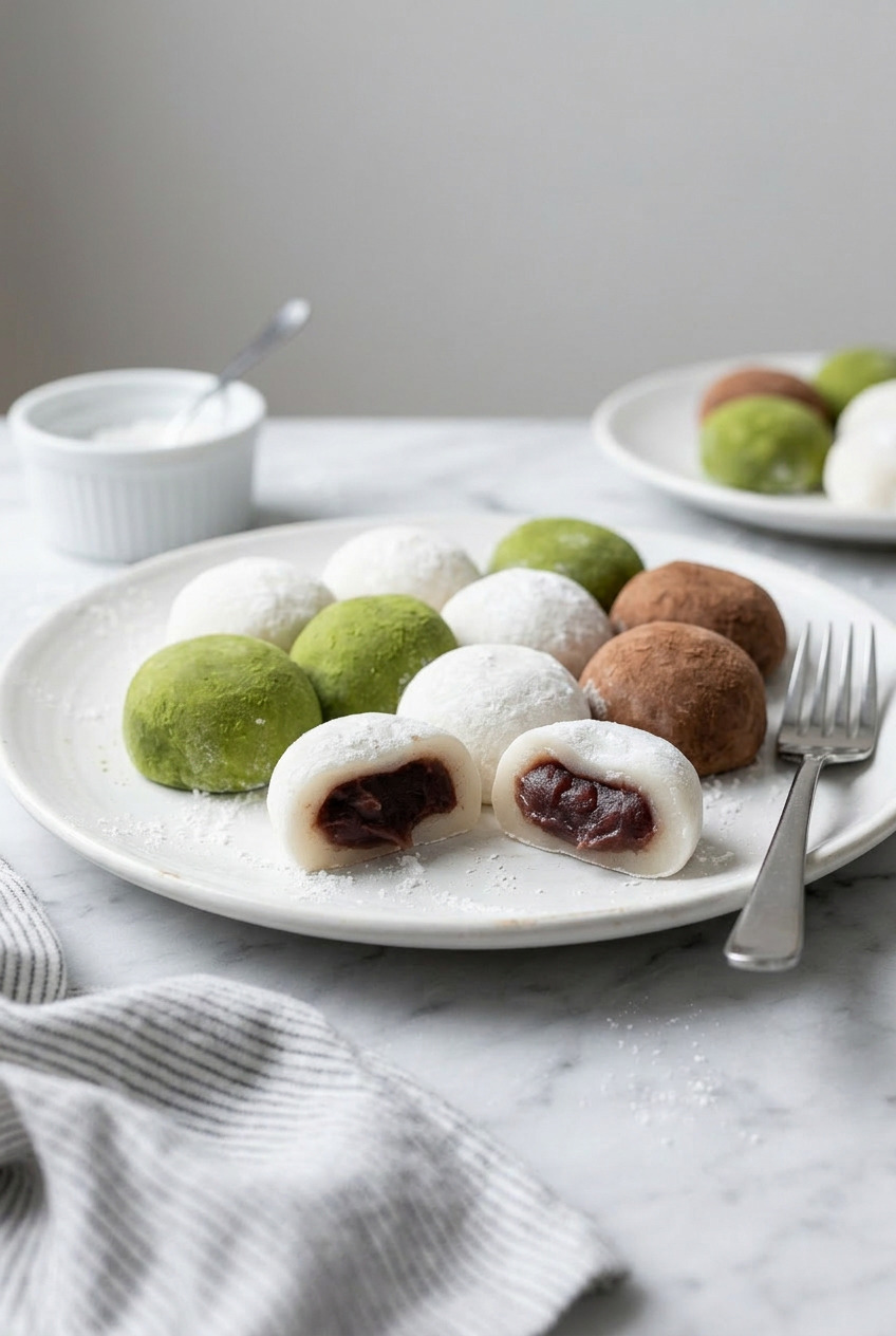 sweet mochi recipe side view