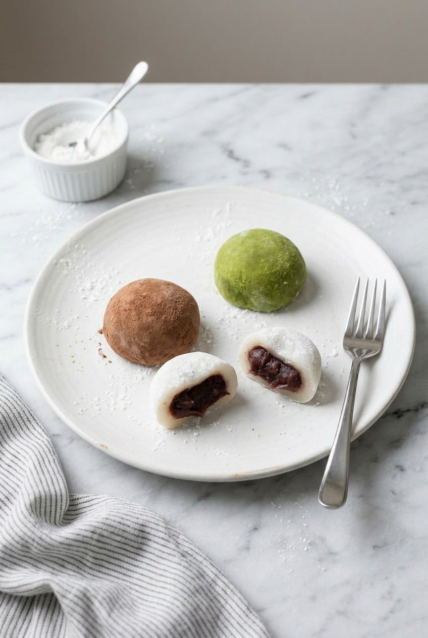 sweet mochi recipe served