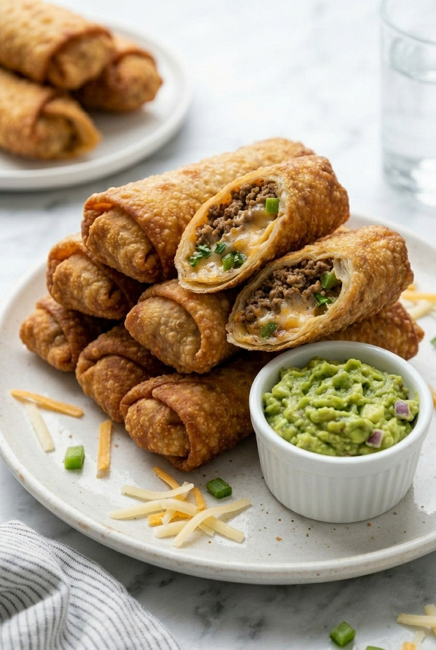 taco egg rolls side view