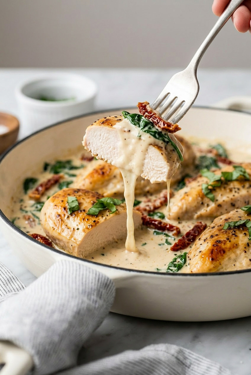 tuscan chicken close up