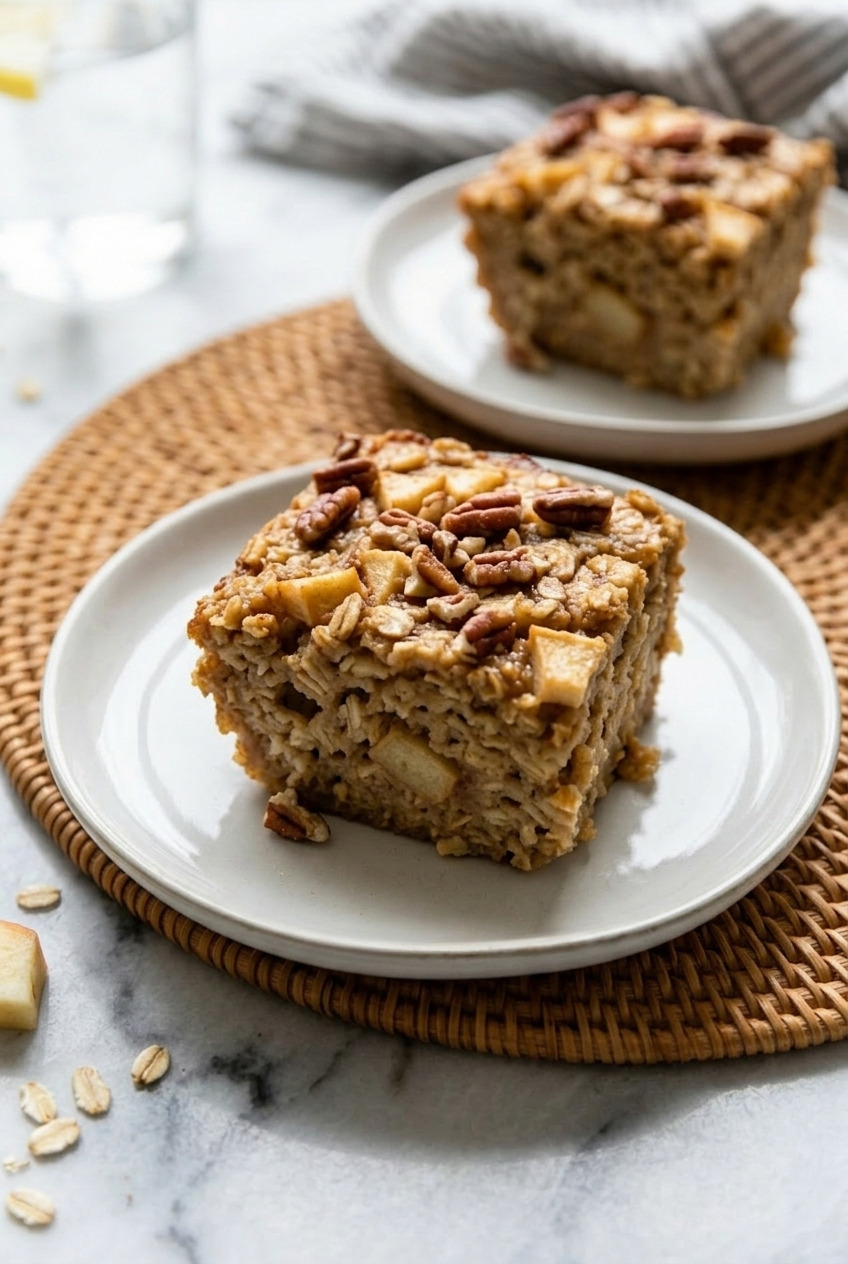 applesauce baked oatmeal dinner scene