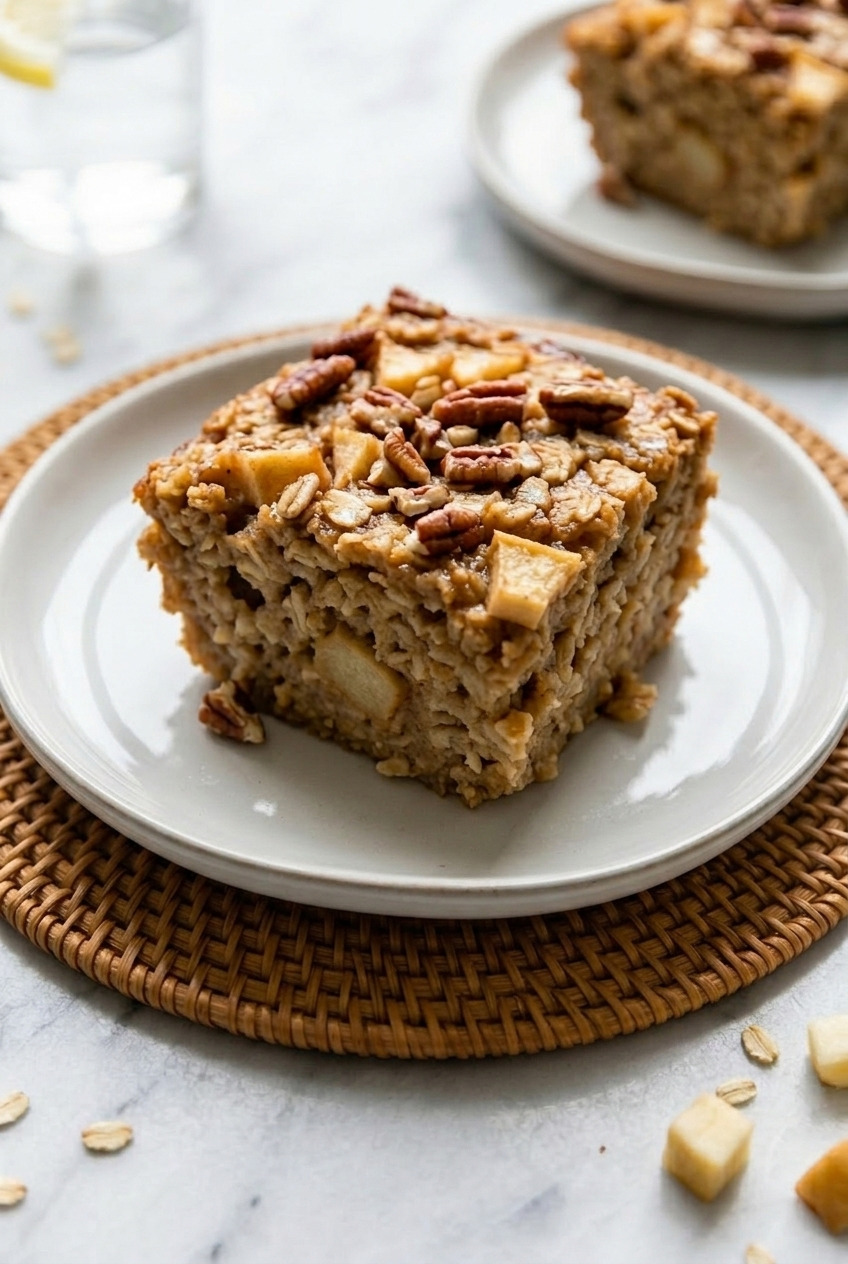 applesauce baked oatmeal side view
