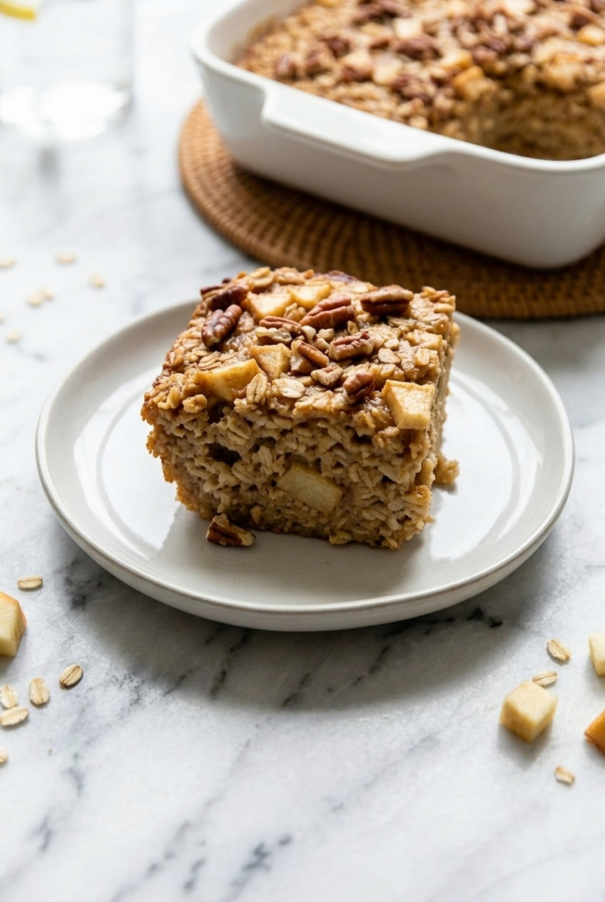 applesauce baked oatmeal served