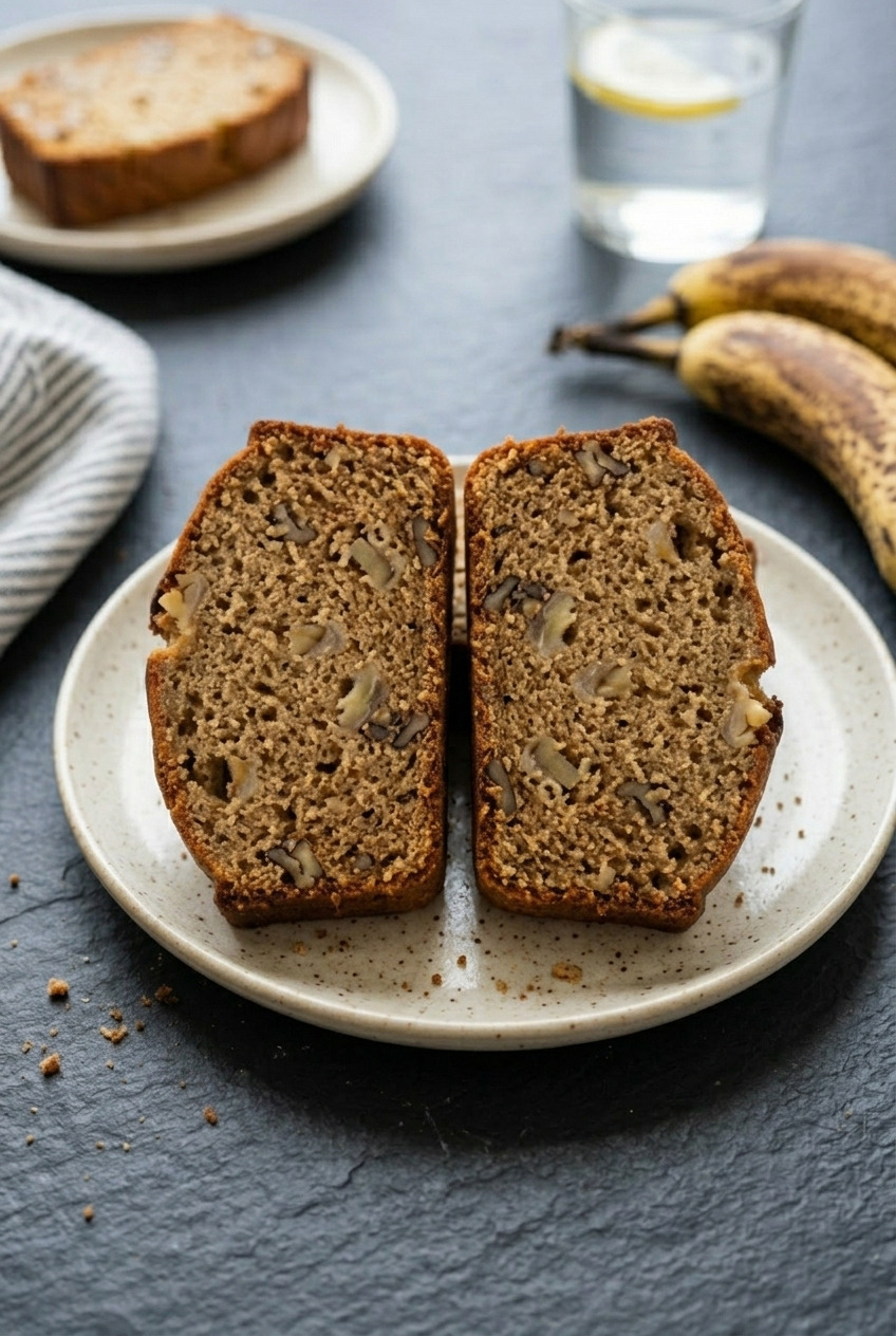 applesauce banana bread cross section