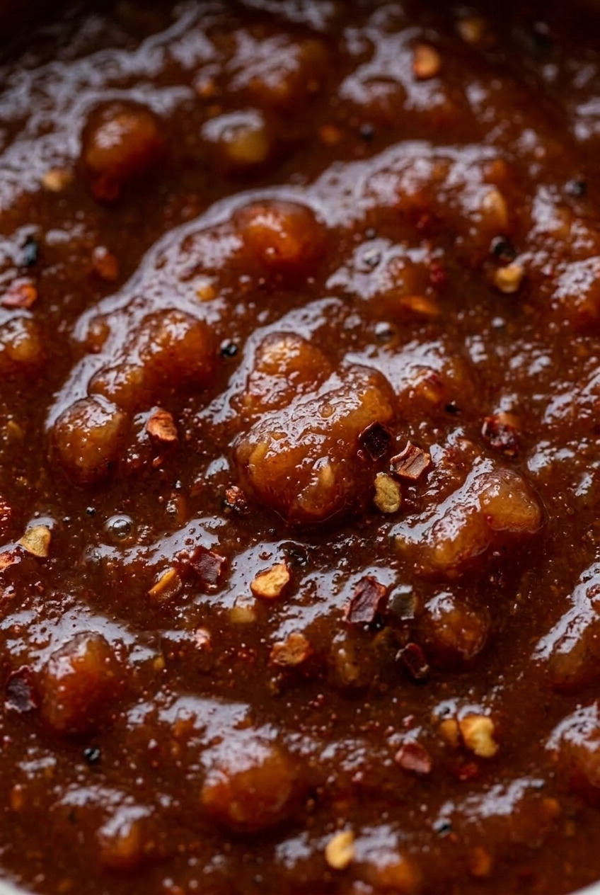 applesauce bbq sauce close up