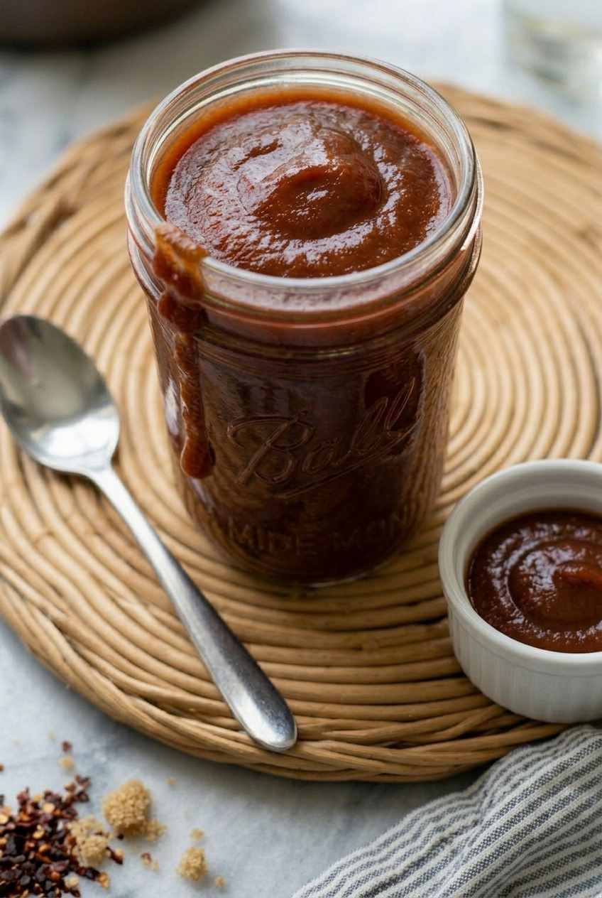applesauce bbq sauce dinner scene
