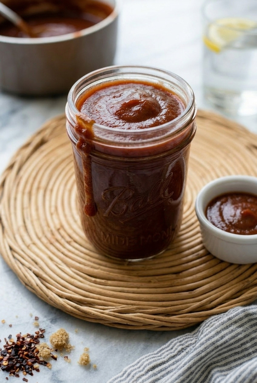 applesauce bbq sauce side view