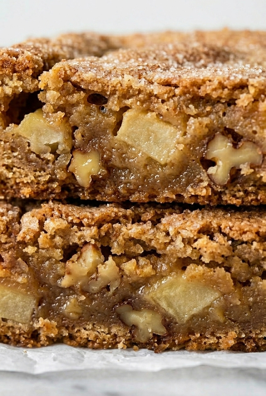 applesauce blondies close up