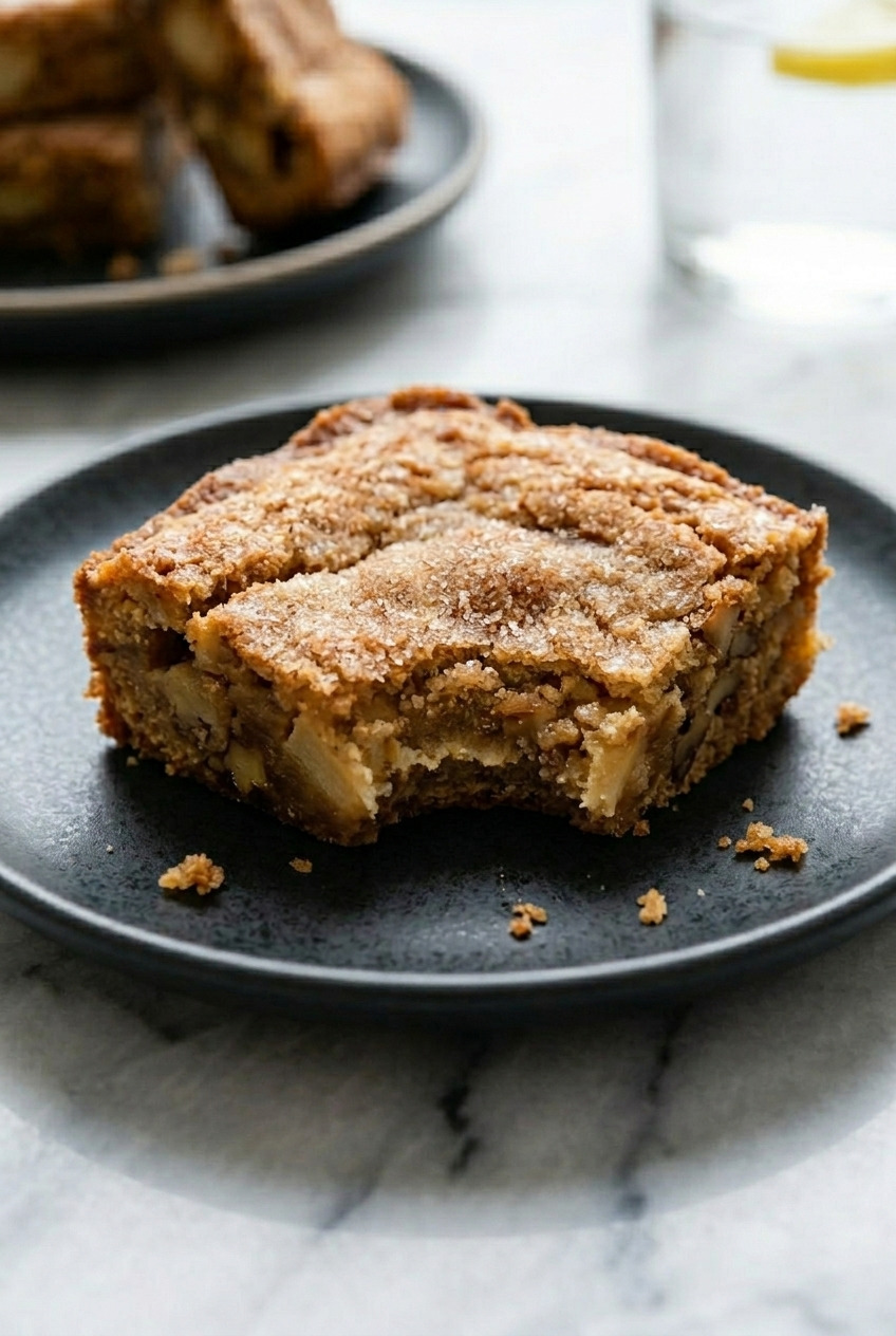 applesauce blondies side view