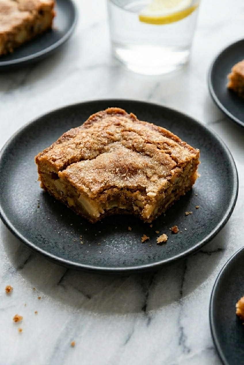 applesauce blondies served