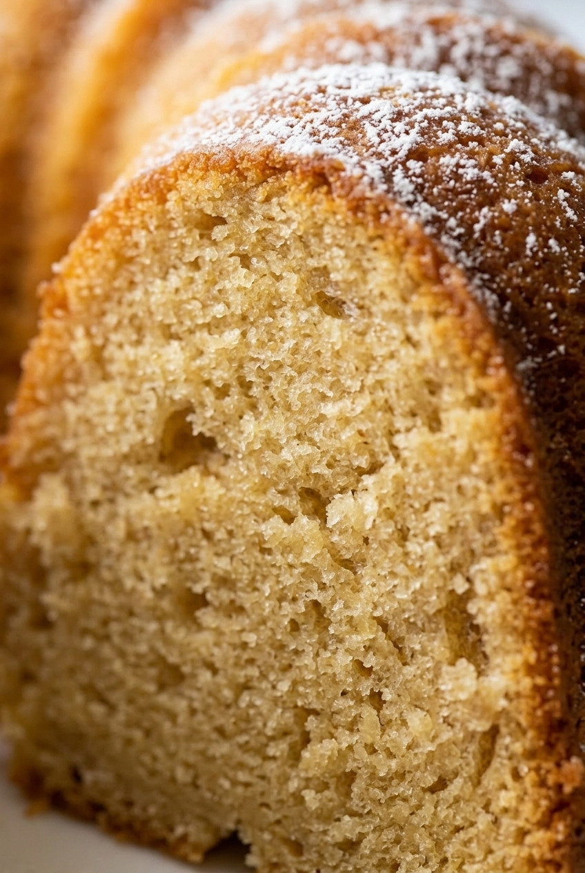 applesauce bundt cake close up