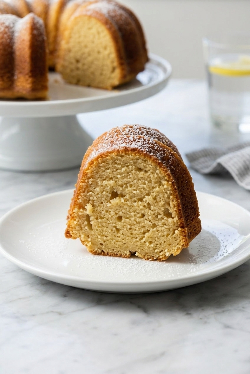 applesauce bundt cake side view
