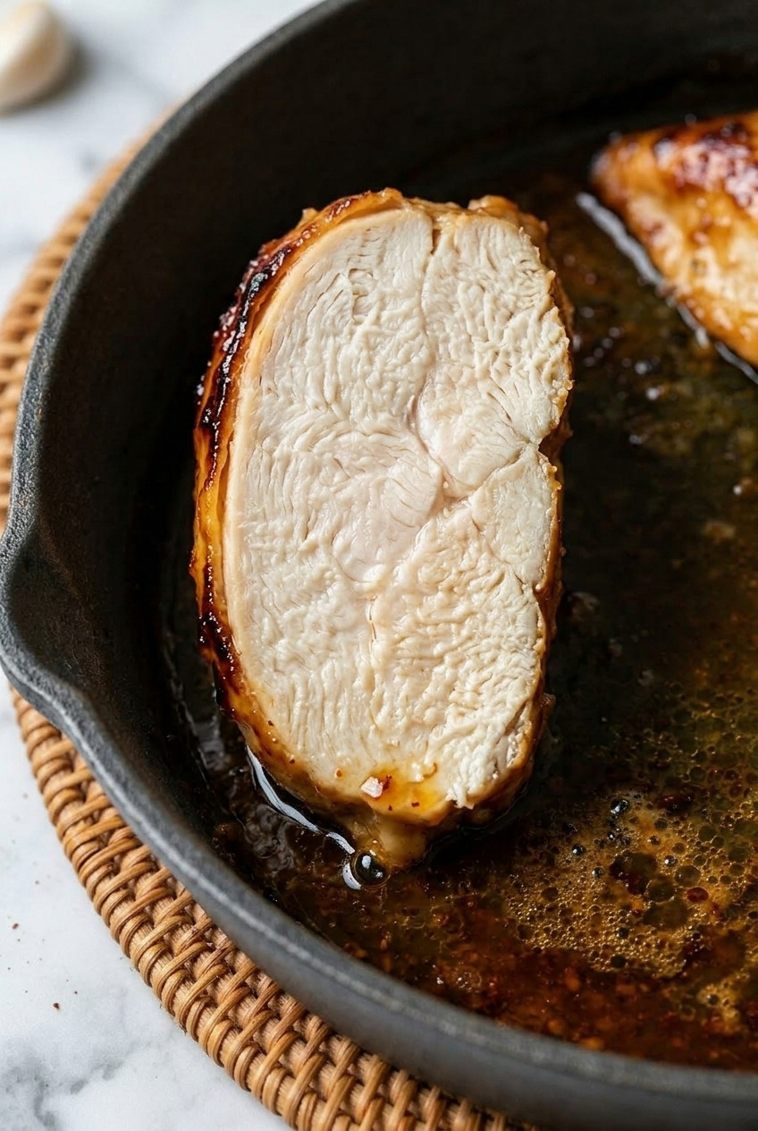 applesauce chicken marinade close up
