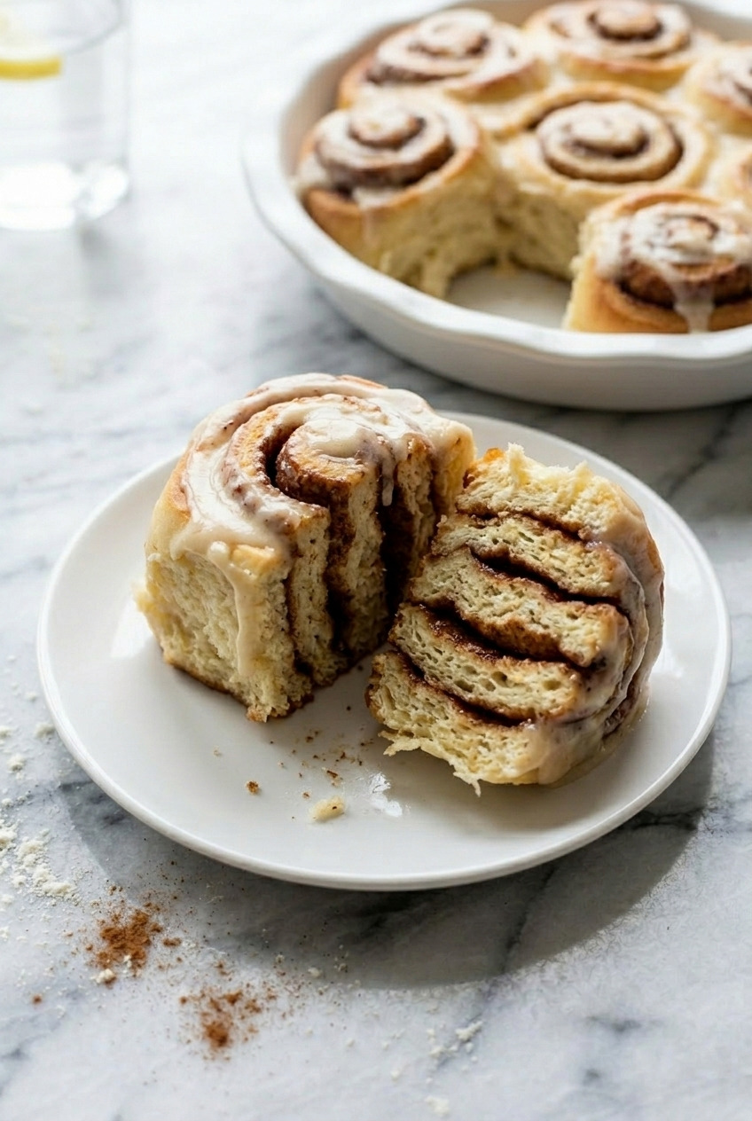 applesauce cinnamon rolls cross section