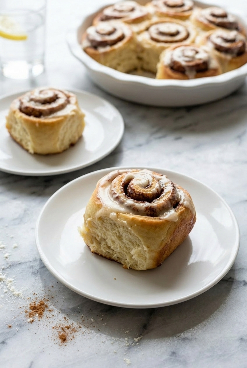 applesauce cinnamon rolls dinner scene