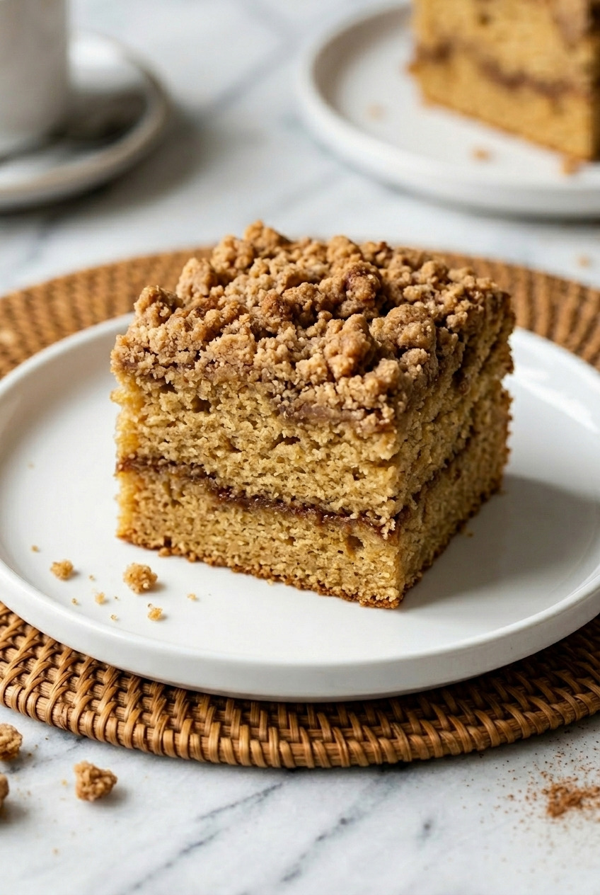 applesauce coffee cake served
