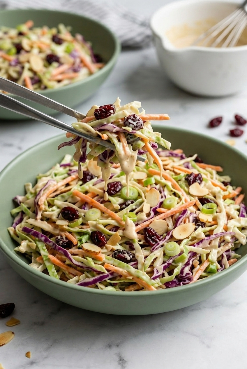 applesauce coleslaw dressing side view