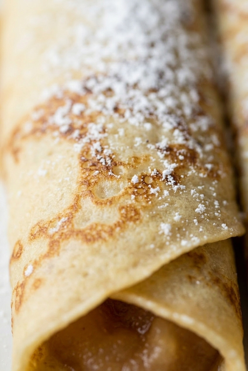 applesauce crepes close up