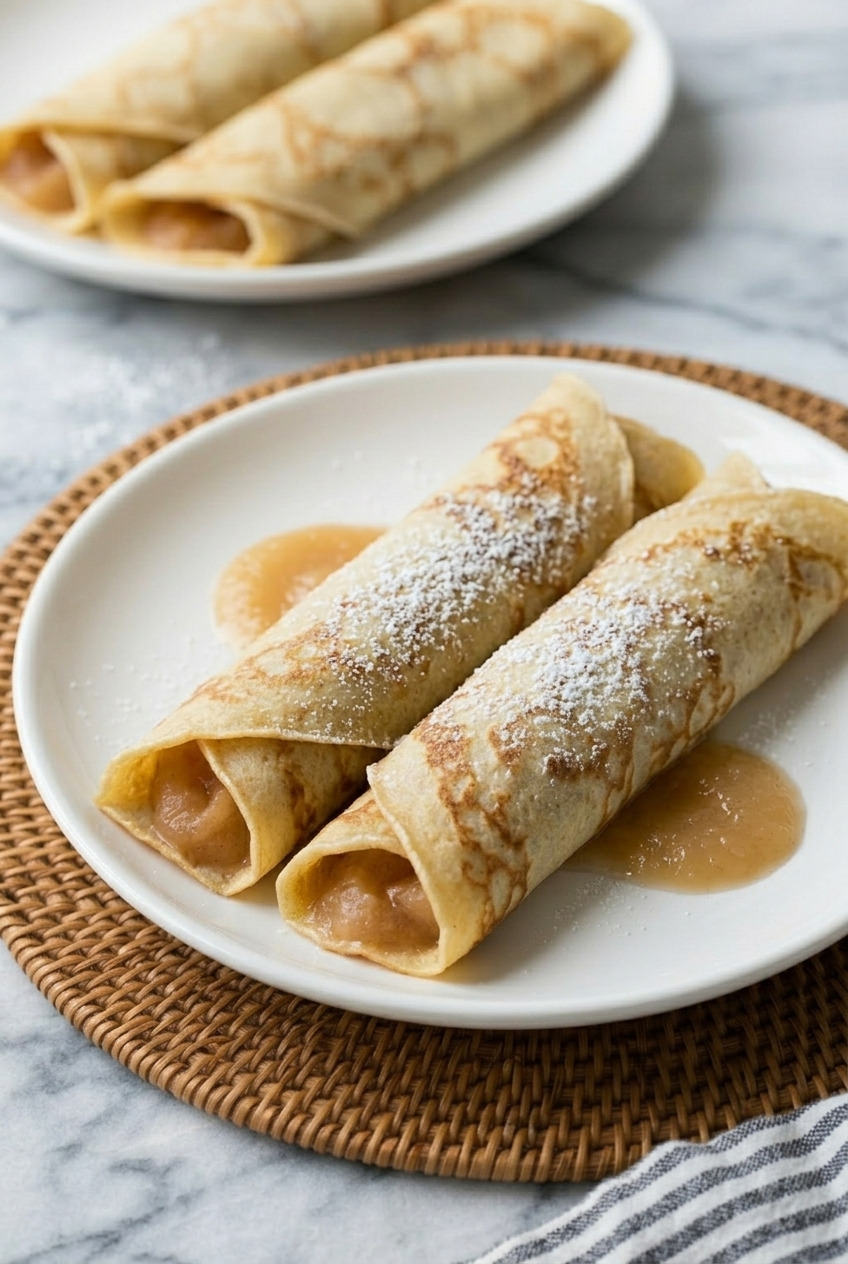 applesauce crepes side view