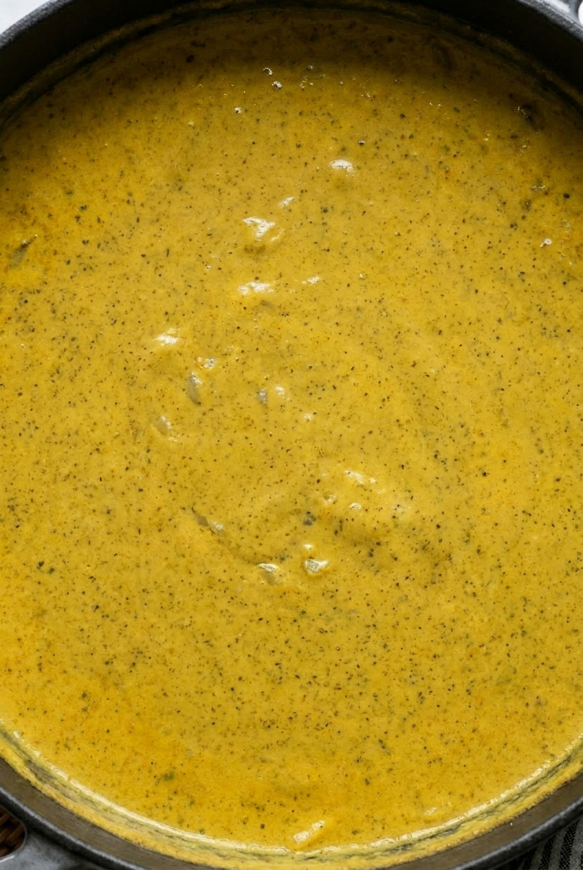 applesauce curry sauce close up