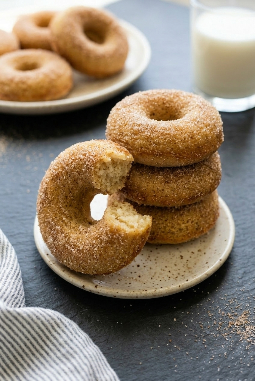 applesauce donuts side view