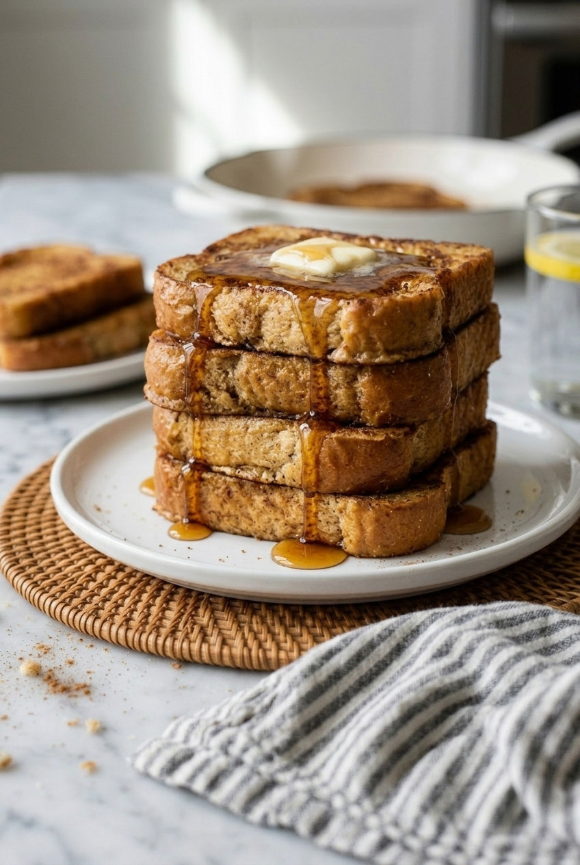 applesauce french toast served