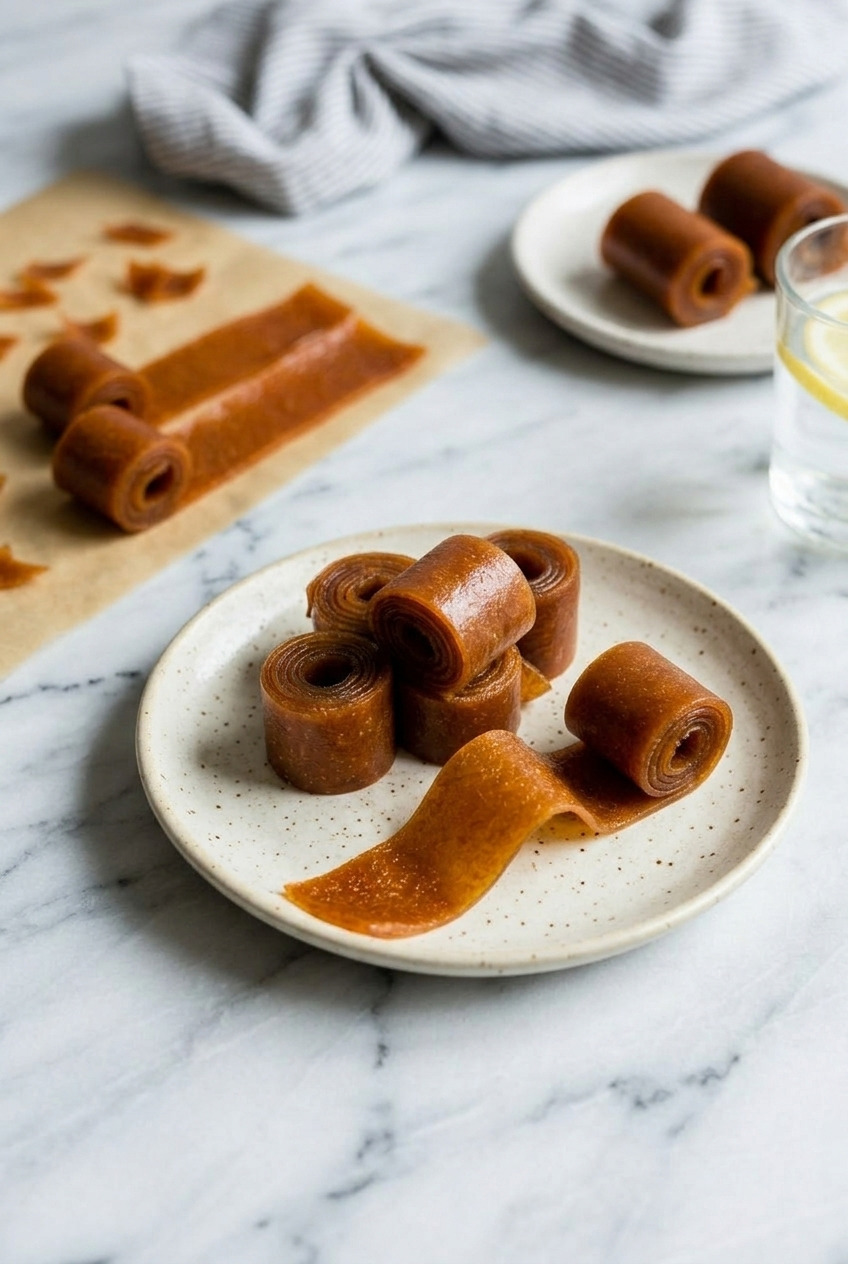applesauce fruit leather dinner scene