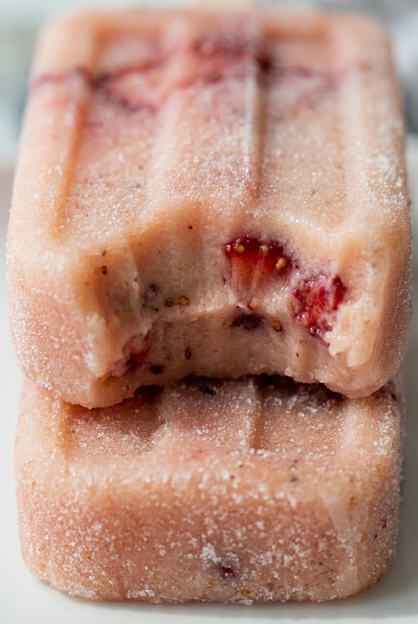 applesauce fruit popsicles close up