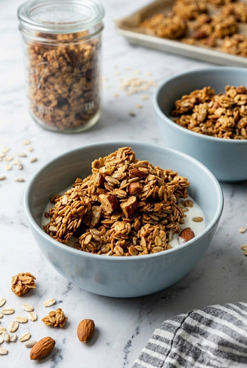 applesauce granola dinner scene