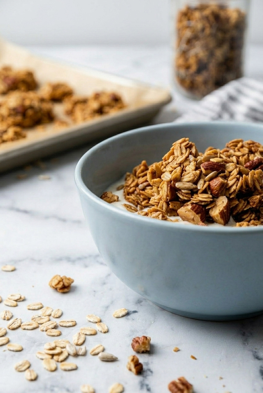 applesauce granola side view