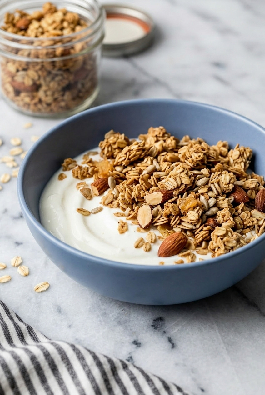 applesauce granola served