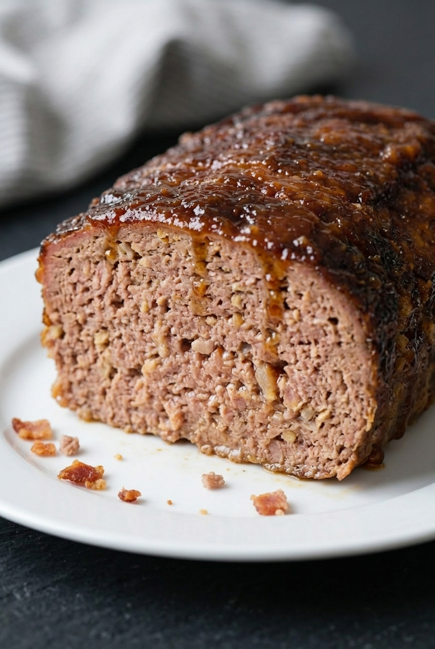 applesauce meatloaf cross section