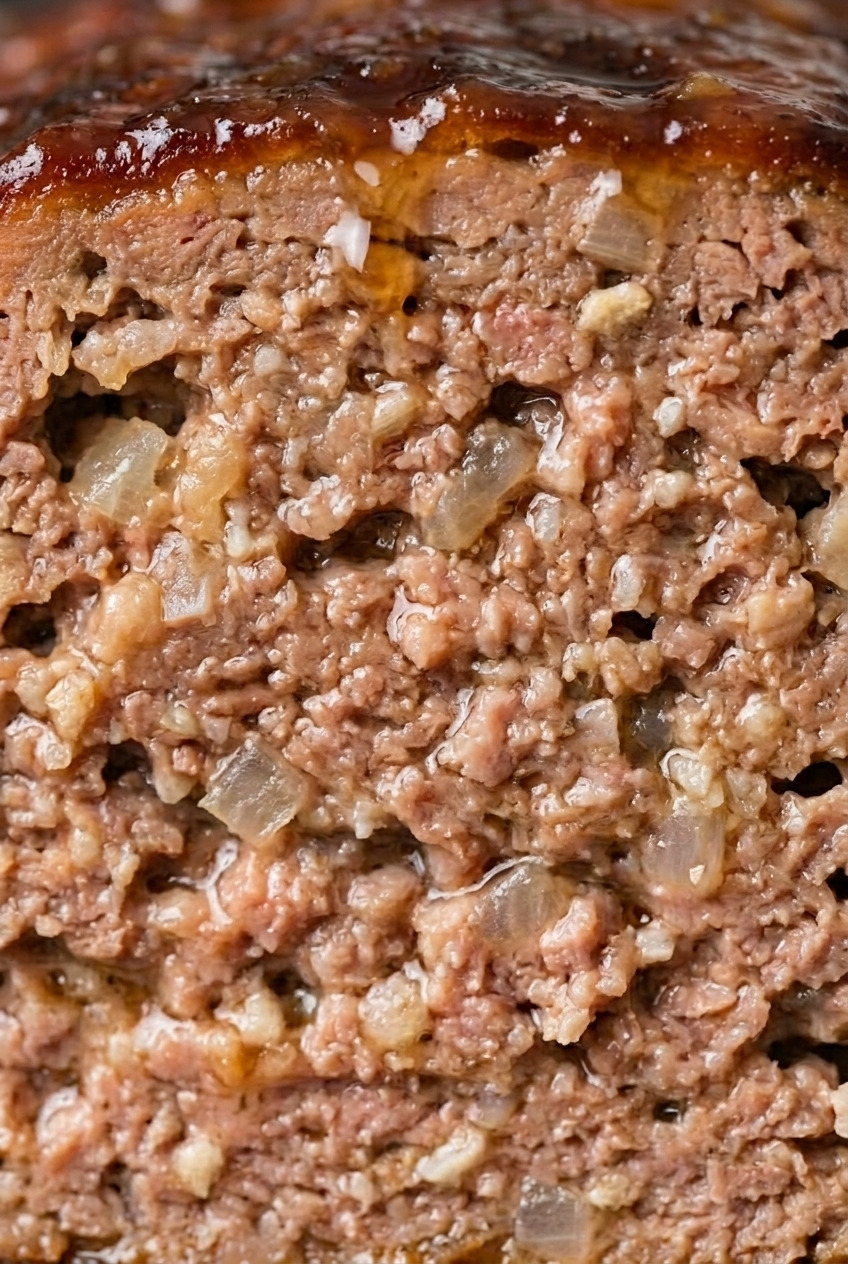 applesauce meatloaf close up