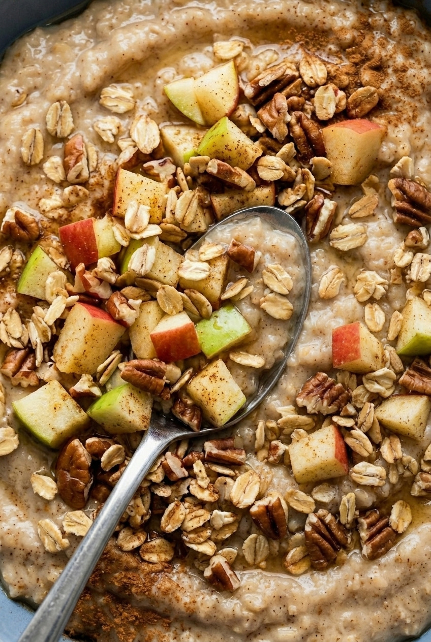applesauce oatmeal close up