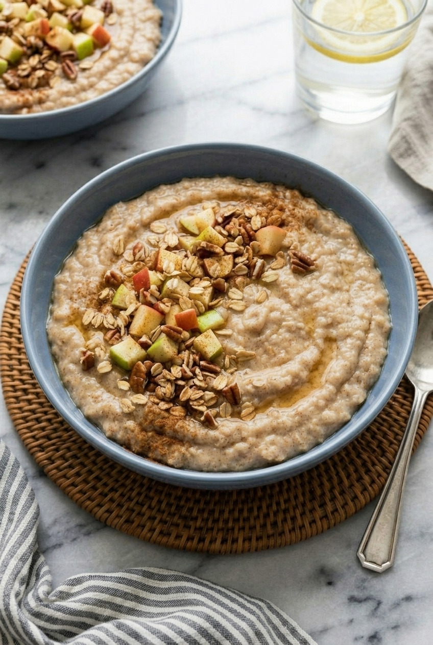 applesauce oatmeal side view