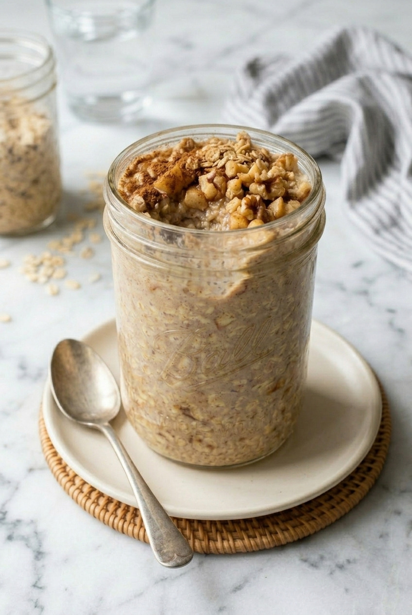 applesauce overnight oats cross section