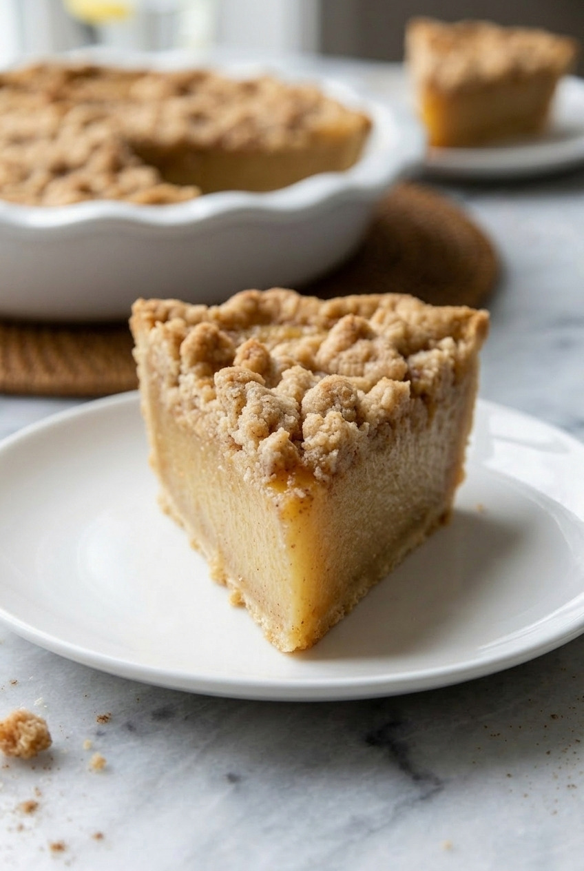 applesauce pie side view